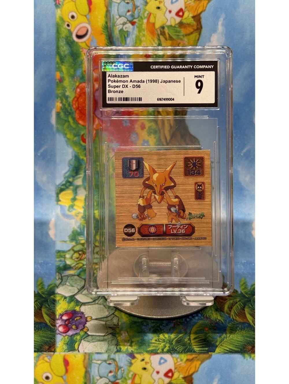 Alakazam Pokémon Amada Super DX D56 1998 Bronze CGC 9